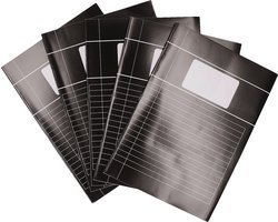 5x zwarte A4 lijntjes schriften pakket