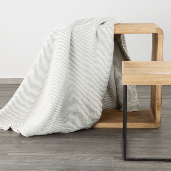 Oneiro’s Luxe Plaid AMBER wit - 150 x 200 cm - wonen - interieur - slaapkamer - deken – cosy – fleece - sprei