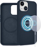 iPhone 13 Mini Siliconen Donker Blauw hoesje geschikt voor MagSafe - 5,4 inch