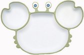 LuxeBass Siliconen Baby Bord met Zuignap | Onbreekbaar Bordje met Vakken | Eetbord geschikt voor Peuters en Kleuters | Groen