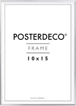 Fotolijst - Posterdeco - Premium Metaal - Fotomaat 10x15 cm (A6) - Posterlijst - Fotolijstje - Zilver