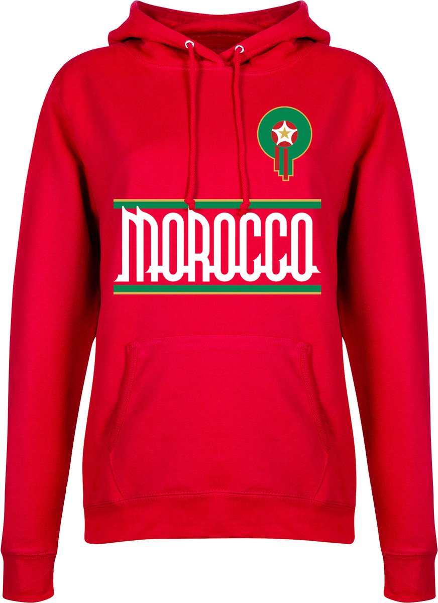 872x1200.jpg Marokko Dames Team Hoodie - Rood - S - Afbeelding 1