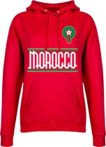 Marokko Dames Team Hoodie - Rood - M