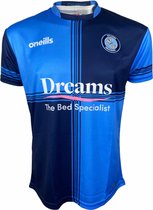 Globalsoccershop - Maillot de football Wycombe Wanderers FC - Maillot domicile 2022 - Taille M - Maillot de football anglais - Maillots de football uniques - Voetbal - Akinfenwa - Sans impression - Maillot Akinfenwa
