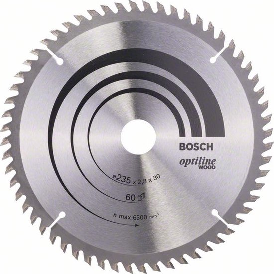 Veel Slechte factor Wordt erger Bosch Cirkelzaagblad Optiline Wood 254 x 30 x 2,8 mm - 60 tanden - geschikt  voor alle... | bol.com