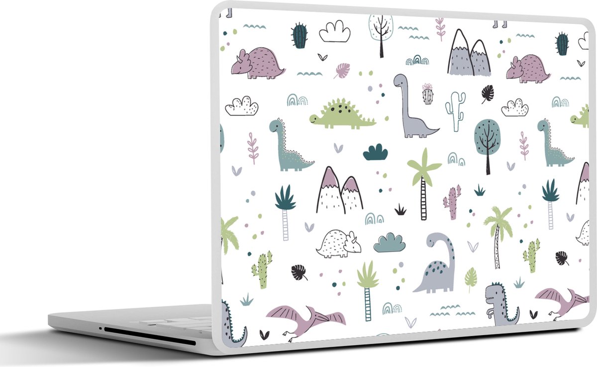 Laptop sticker - 11.6 inch - Patroon - Dinosaurus - Kinderen - Baby - Jongens - Meisjes - Kindje - 30x21cm - Laptopstickers - Laptop skin - Cover