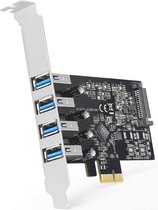Maiwo KC005A PCI Express x1 naar 4x USB-A 3.1 - 5Gbps