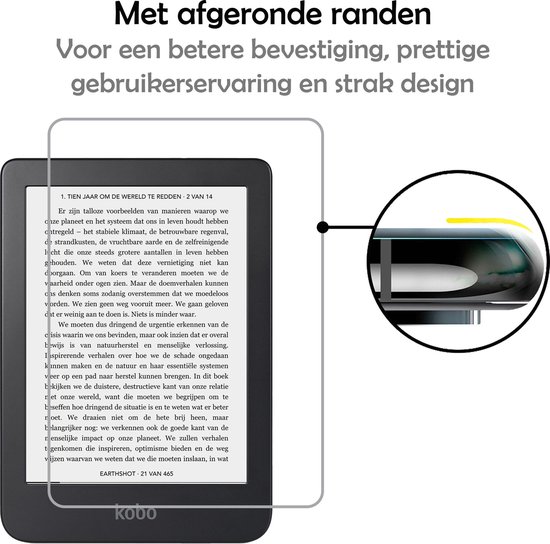 Screenprotector - Geschikt voor - Kobo Clara 2E - Screenprotector Bescherm Glas Gehard Screen Protector van EasyBeauty — afbeelding 4