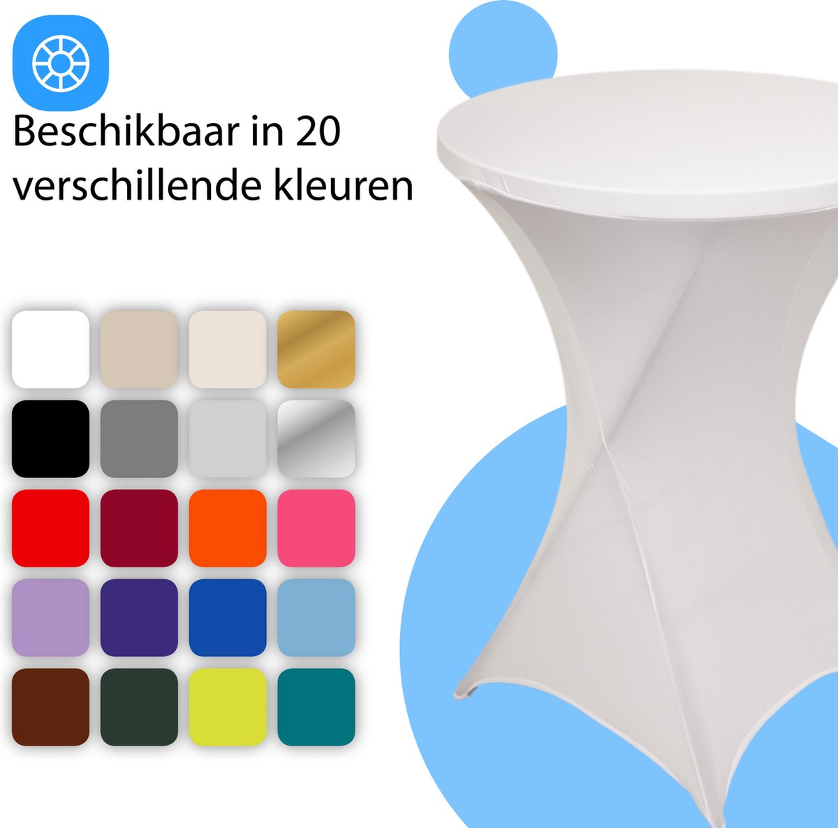Statafelhoezen Crème 90cm Diameter - Premium Kwaliteit | bol Statafelhoezen Crème 90cm Diameter - Premium Kwaliteit | bol