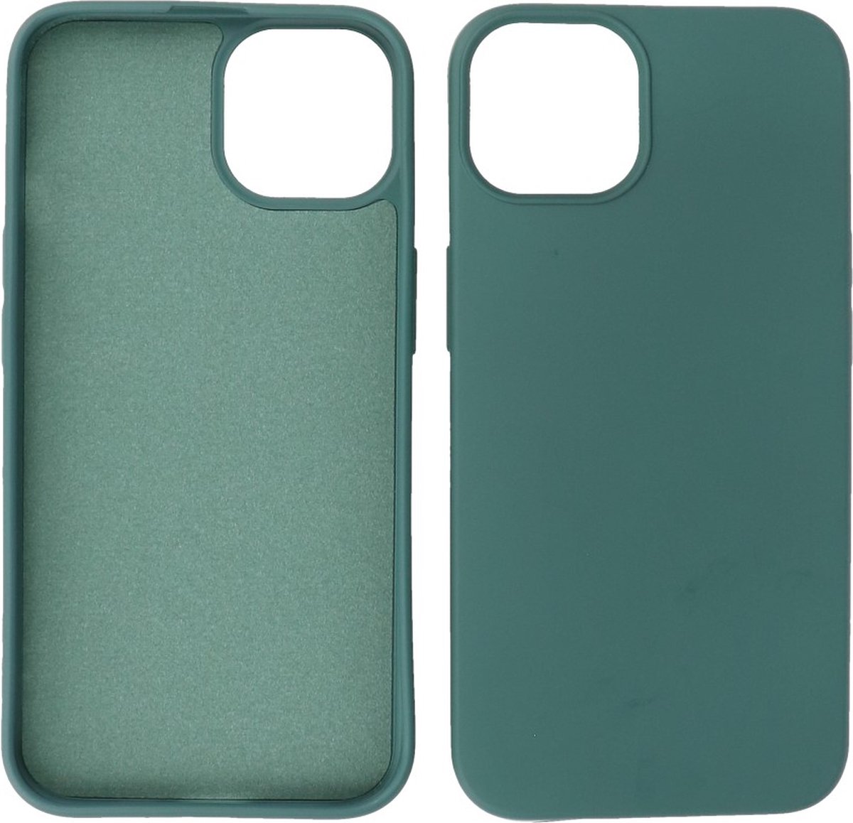 iPhone 14 Plus Hoesje - 2.0mm Dikke Fashion Telefoonhoesje Backcover - Donker Groen