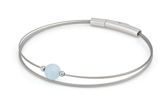 Thinking of You edelsteen armband Aquamarijn zilver