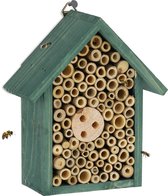 Relaxdays insectenhotel - bamboe buisjes - ophangen - bijenkastje - wespenhotel - groen