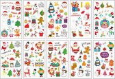 Kerstmis Kinderen Neptattoo set- 10 vellen 108 stuks- Christmas- Kerst- Carnaval-plak tattoo-tattoo sticker voor Kerst feest