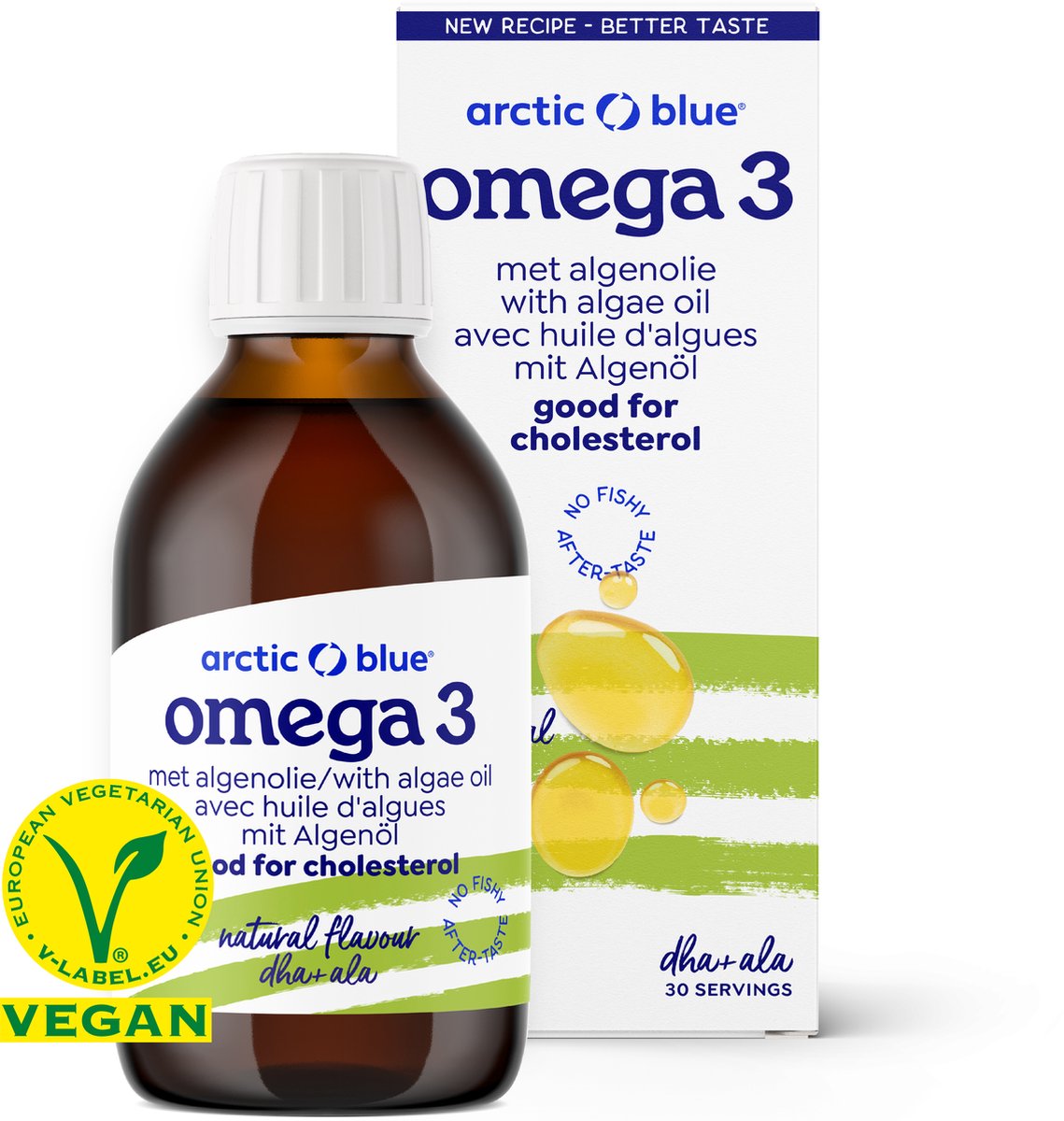 Goedkoopste Arctic Blue – Omega 3 Met Algenolie - 250 mg DHA 2000 mg ALA - 30 doseringen - Vegan Keurmerk