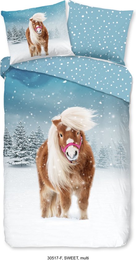 CTI Biber beddengoed Minnie Sweetie flanel 80x80 cm 135x200 cm, Rood, (135 x 200 cm