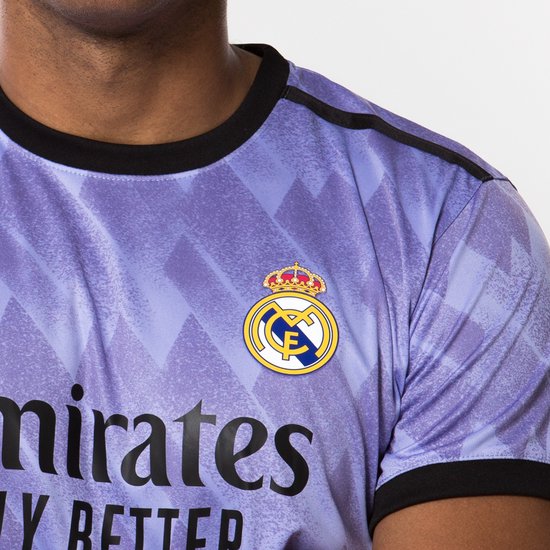 Real Madrid Uit Shirt Heren 22/23 - Maat XXL - Sportshirt Volwassenen - Paars - Real Madrid CF