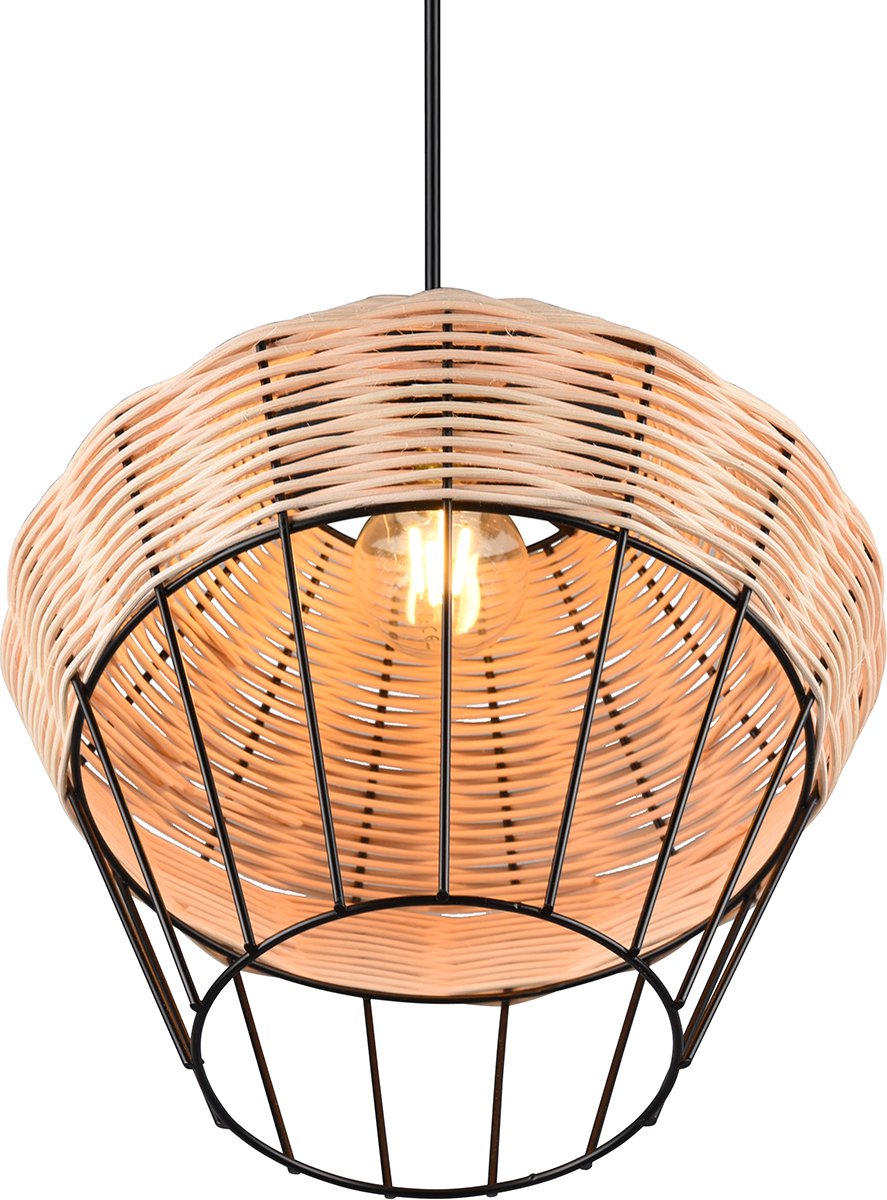PTMD Iron design | Hanglamp draad bol met mangohout