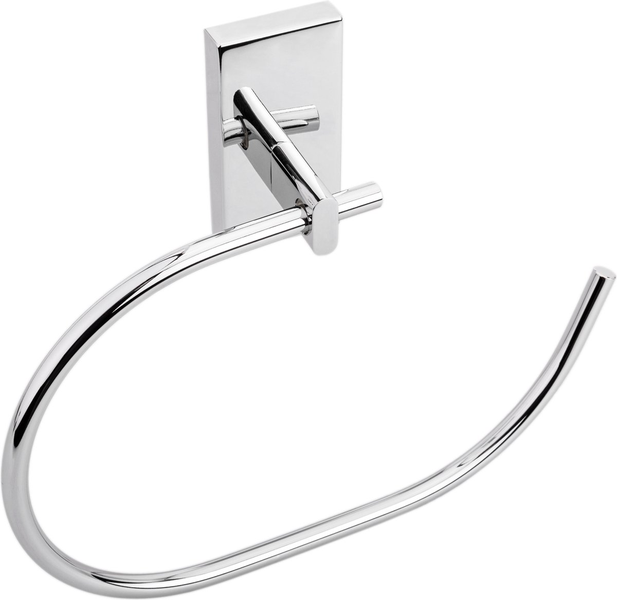 PrimeMatik - Spool chromen handdoekrek 200x184x39mm aan de muur