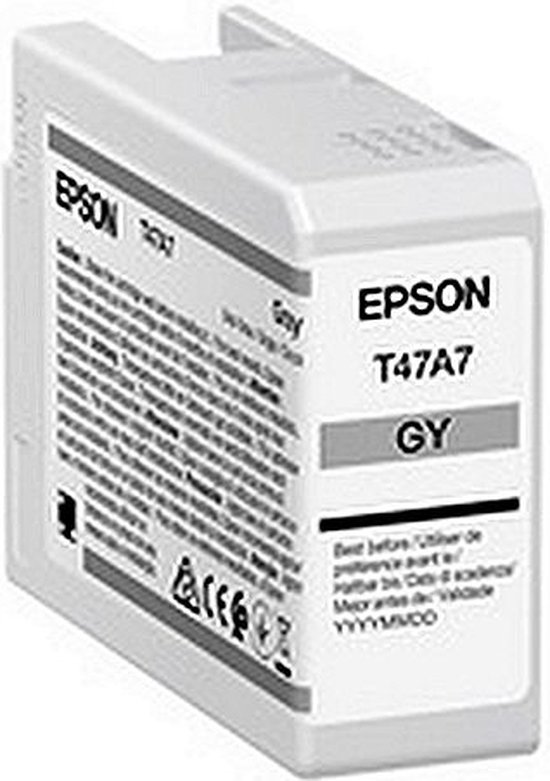 Cartouche d'encre Epson (50ml) pour SureColor P900 : Gris - C13T47A700