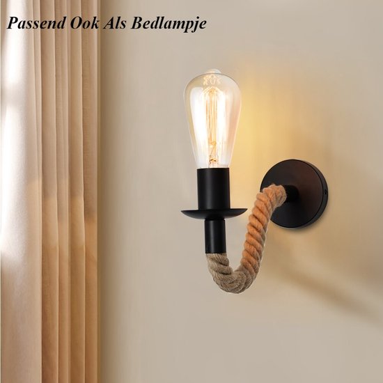 Comely Indoor Wandlamp, E27 Vintage Houten Wandlamp, Vierkante Glazen