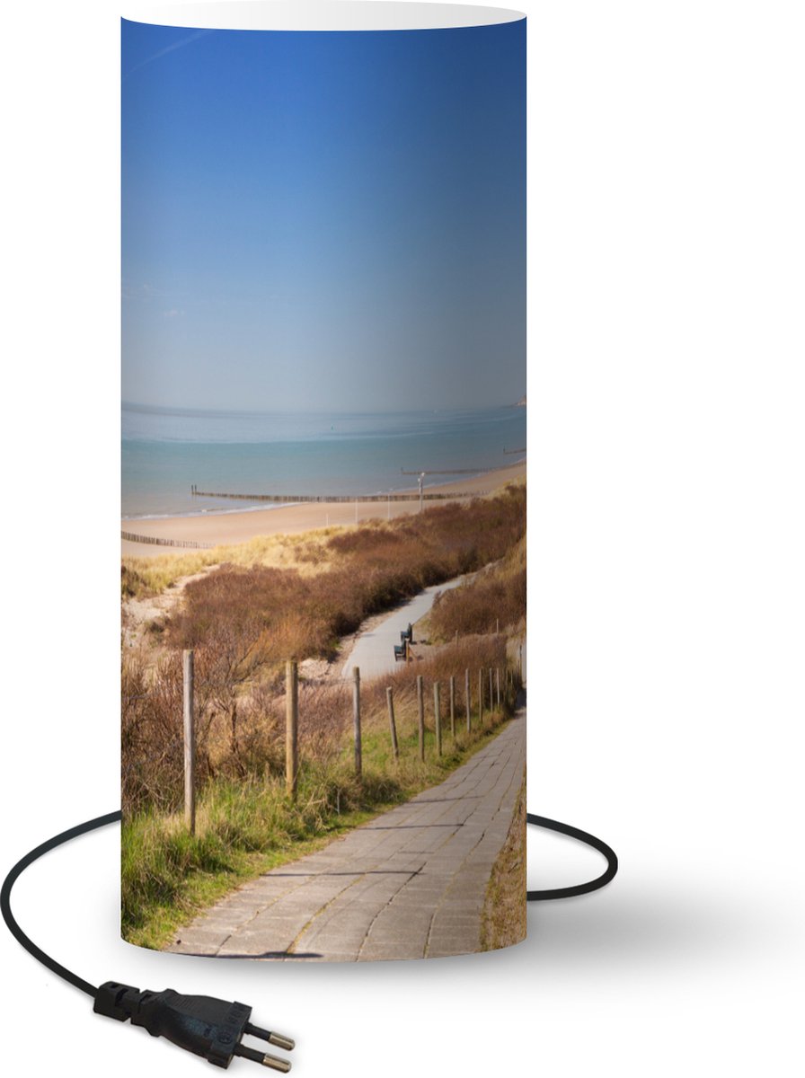 Lamp - Nachtlampje - Tafellamp slaapkamer - Strand - Zee - Vuurtoren - Nederland - 70 cm hoog - Ø29.6 cm - Inclusief LED lamp