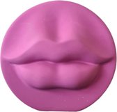Kandelaar lippen roze - 100% Jesmonite - handgemaakt - dinerkaars- decoratie kandelaar