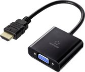 Renkforce HDMI / VGA Adapterkabel HDMI-A stekker, VGA-bus 15-polig 0.15 m Zwart RF-4531578 Afgeschermd (dubbel) HDMI-ka