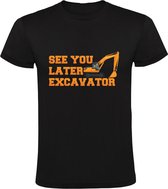 See you later excavator | Kinder T-shirt 104 | Graafmachine |  Bouwmachine | Graven | Voertuig | Truck | Zwart