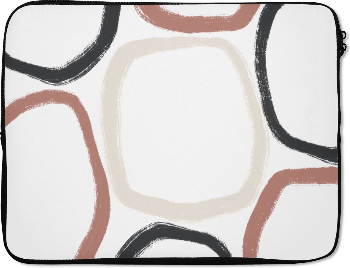 Laptophoes - Abstract - Pastel - Bloemen - Minimalisme - Laptop sleeve - Laptop case - 15 6 Inch