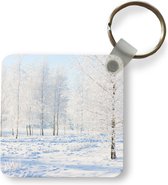 Sleutelhanger - Uitdeelcadeautjes - Sneeuw - Bomen - Winter - Plastic