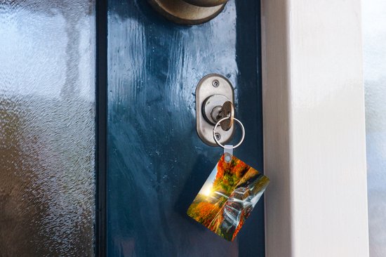 Porte-clés - Cascade - Nature - Automne - Rouge - Water - Cadeaux à distribuer - Plastique