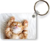 Sleutelhanger - Kat - Rood - Huisdieren - Kitten - Uitdeelcadeautjes - Plastic