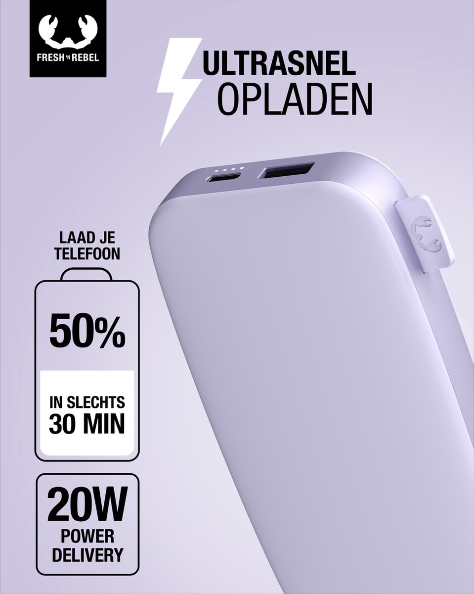 Fresh Powerbank 12000 mAh 20W PD Dreamy (EAN: ...3478) - afbeelding 2