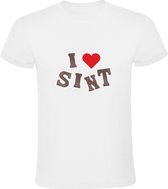 Chocoladeletters I love Sint Heren T-shirt | Sinterklaas | Pakjesavond | Chocola | Shirt