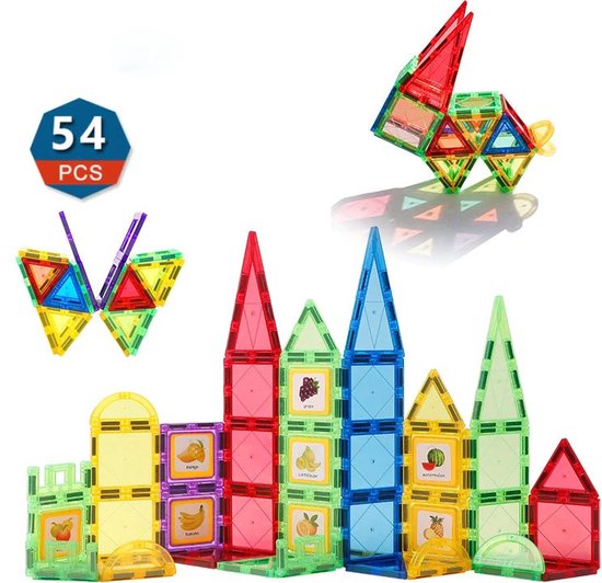 Magnetisch Speelgoed - Voordeelset 54 Stuks - Magnetische bouwstenen -  Veilig Voor... | bol.com
