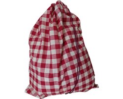 Bluvardi katoenen waszak -XXL-Heavy Duty - met trekkoord - Rood