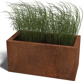 Cortenstaal plantenbak - Rechthoek - 80x40x60cm - Roestkleur - Zonder bodem - MySteel