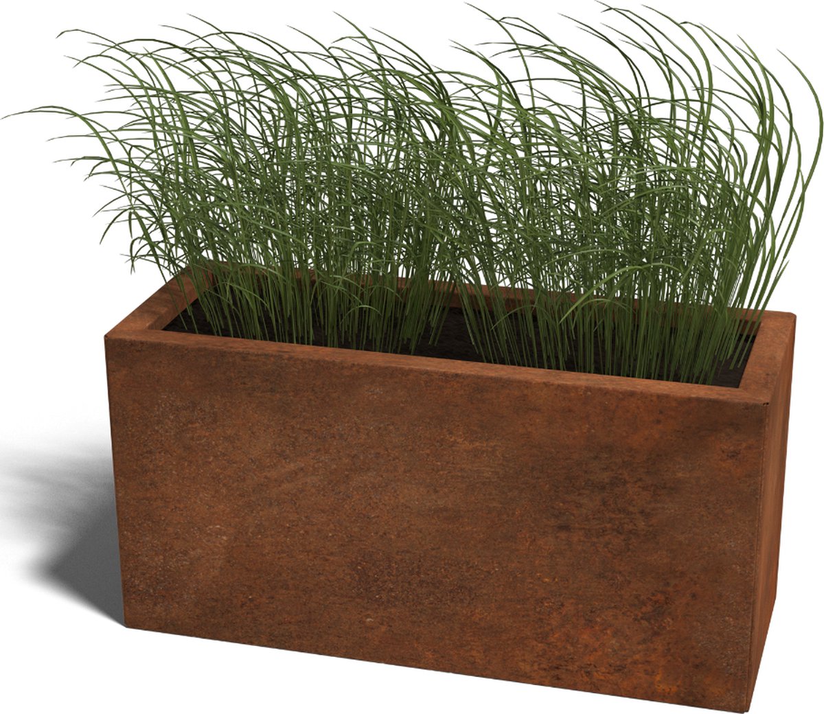 Cortenstaal plantenbak - Rechthoek - 80x30x40cm - Roestkleur - Zonder bodem - MySteel