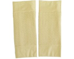 WiseGoods Luxe Arm Shaper - Afvallen - Shapewear - Compressie Sleeve - Sport Sleeves - Sporten - Fitness Accessoires - beige