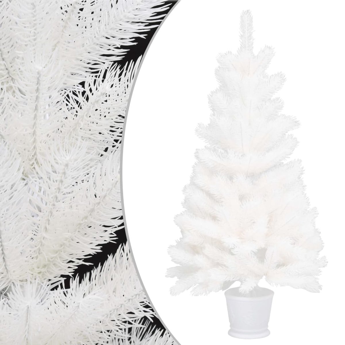Prolenta Premium - Kunstkerstboom met levensechte naalden 90 cm wit