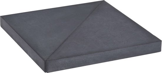 vidaXL Parasolstandaard graniet 30 kg vierkant zwart