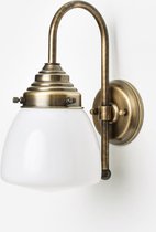 Art Deco Trade - Wandlamp Schoolbol Small Meander Brons