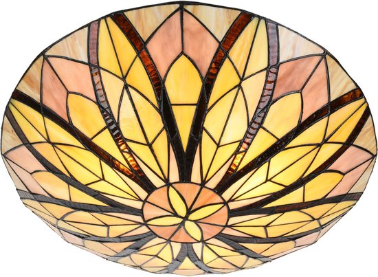 Art Deco Trade - Tiffany Plafonnière Flow Souplesse - Art Deco Trade - Coloured by Art
