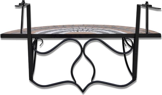 Bistrotafel mozaïek 60 cm keramiek bruin