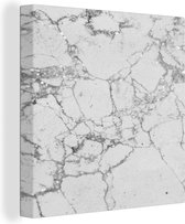 Toile Peinture Marbre - Motifs - Grijs - 20x20 cm - Décoration murale