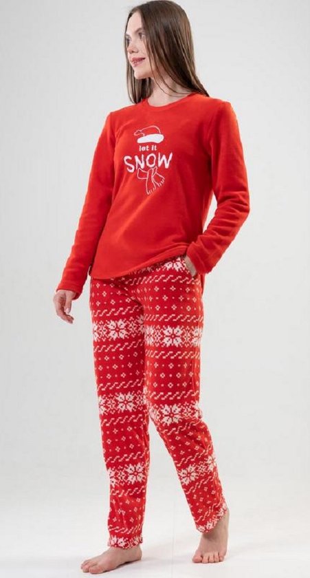 Combinaison Maison Polaire Femme, Pyjama Hiver Épais - Rouge REMISE XL | bol