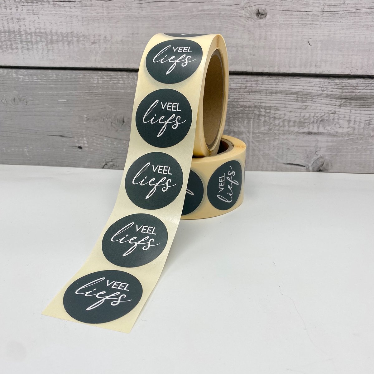500 Stickers op rol - Sticker Veel liefs - sluitsticker ...