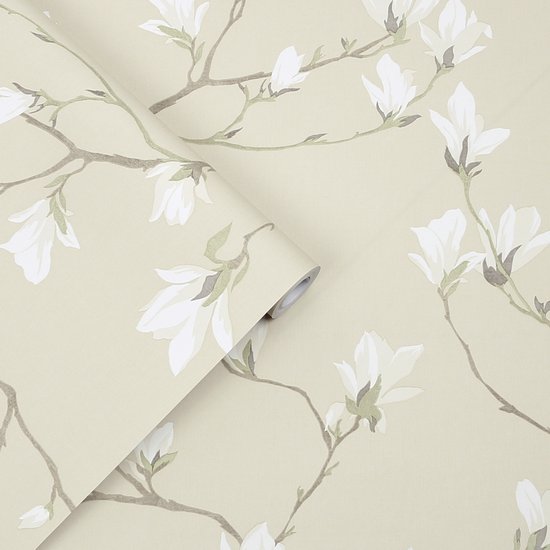Laura Ashley - Papier peint intissé - Magnolia Grove Natural - Papier peint non tissé