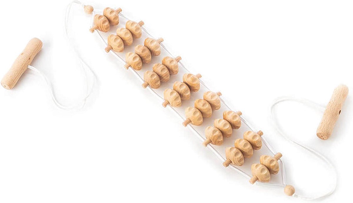 Goedkoopste Tuuli Houten Rug Massager Roller Touw 120 cm