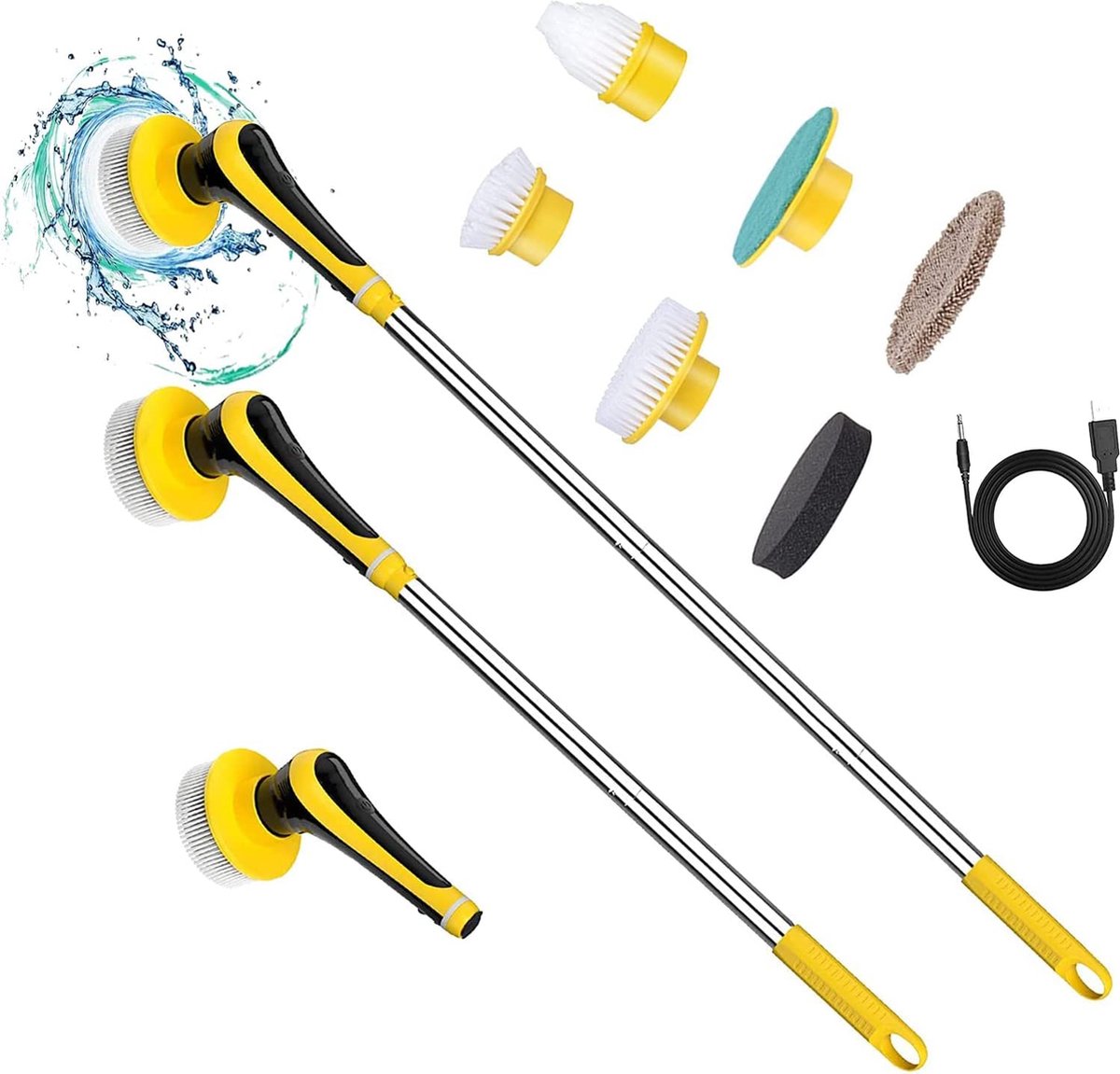 Goedkoopste Elektrische Schoonmaakborstel - Poetsmachine - Voor badkamer keuken - verschillende opzetstukken - Badkamer/Keuken/Auto - Draadloos